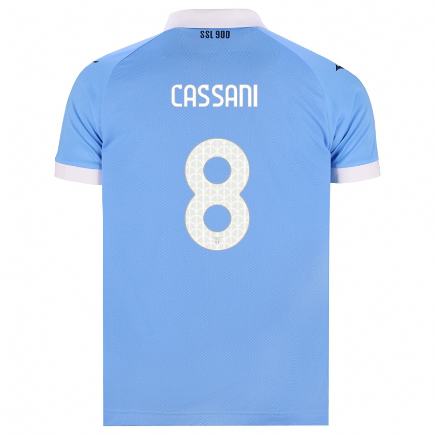ילדים Matteo Cassani #8 כחול שמיים שחור לבן ג'רזי ביתית 2026/27 חולצה קצרה