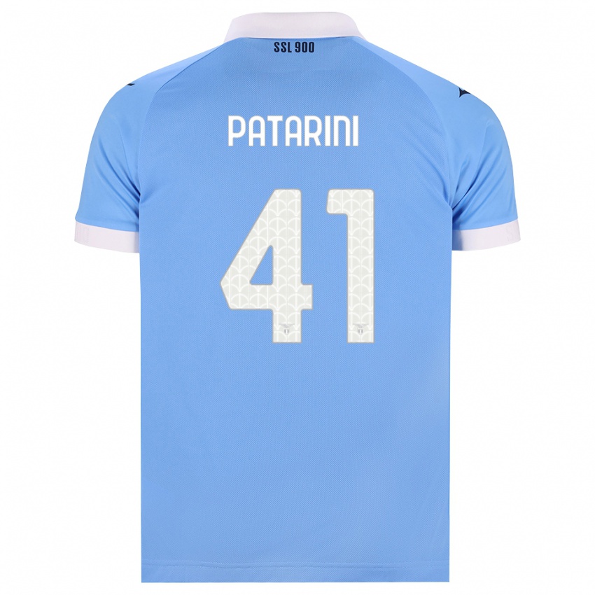 ילדים Riccardo Patarini #41 כחול שמיים שחור לבן ג'רזי ביתית 2026/27 חולצה קצרה
