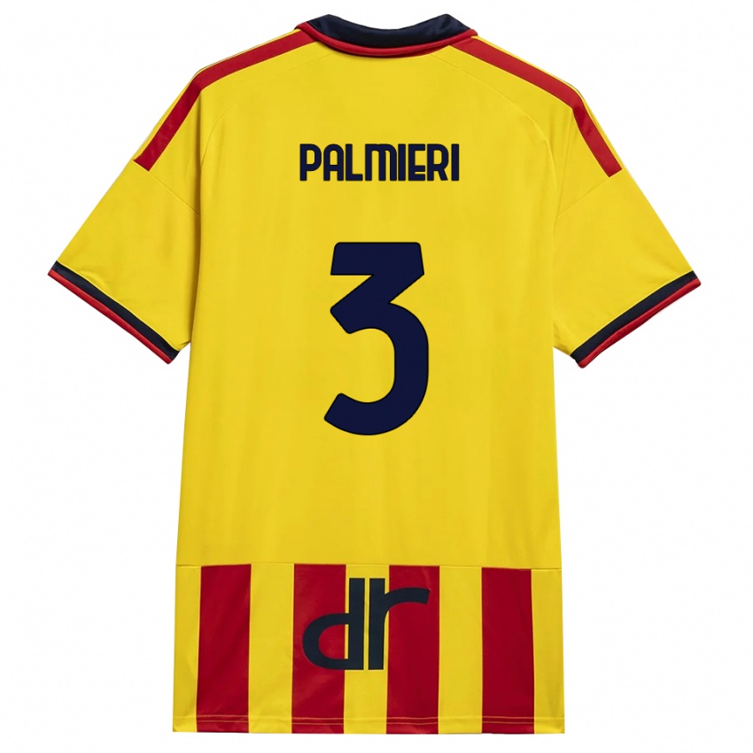ילדים Andrea Palmieri #3 צהוב אדום ג'רזי ביתית 2026/27 חולצה קצרה