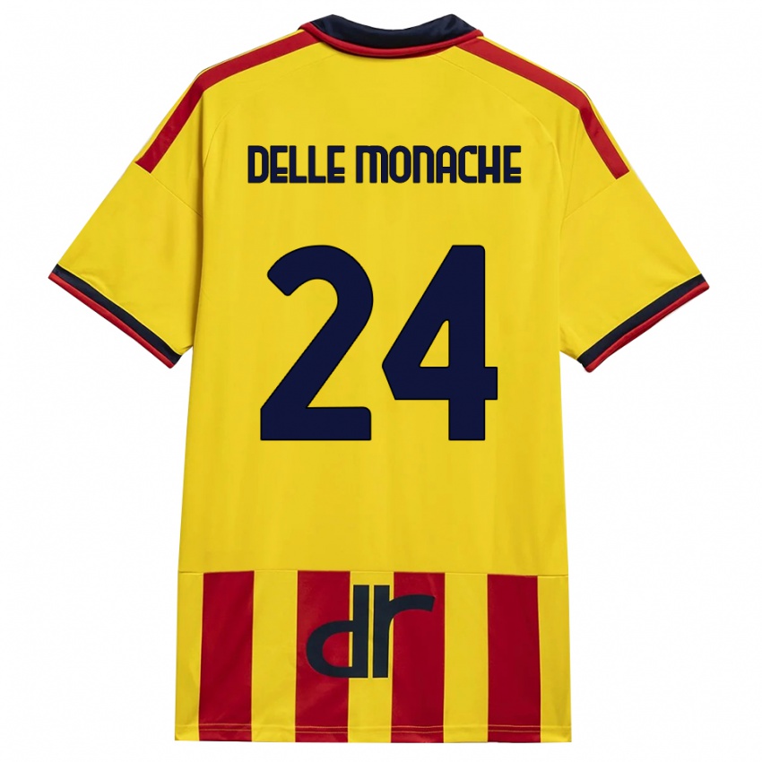 ילדים Marco Delle Monache #24 צהוב אדום ג'רזי ביתית 2026/27 חולצה קצרה