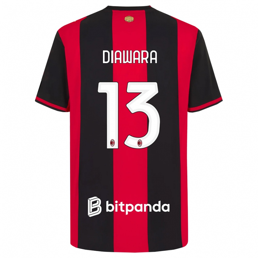 ילדים Sankhoun Diawara #13 אדום שחור לבן ג'רזי ביתית 2026/27 חולצה קצרה