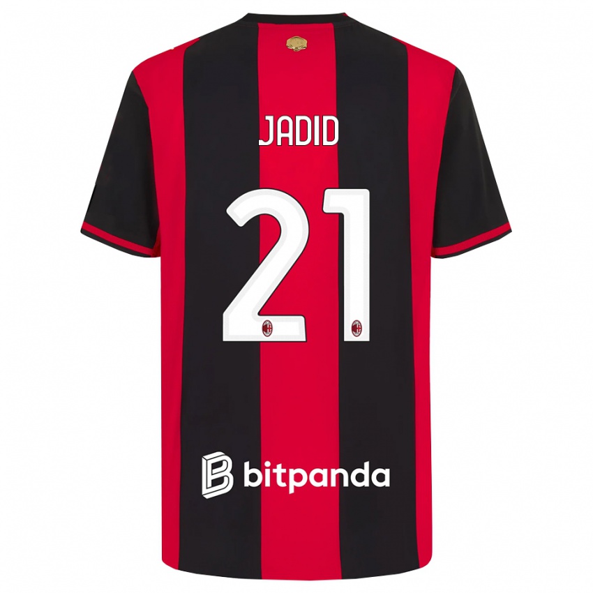 ילדים Akram Jadid #21 אדום שחור לבן ג'רזי ביתית 2026/27 חולצה קצרה