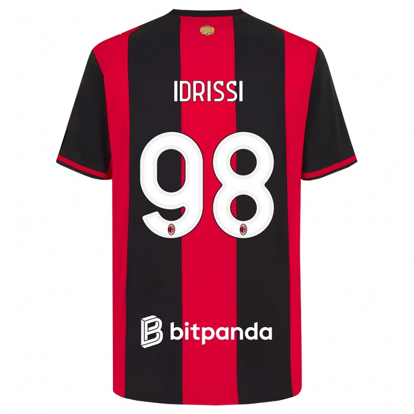 ילדים Yahya Idrissi #98 אדום שחור לבן ג'רזי ביתית 2026/27 חולצה קצרה