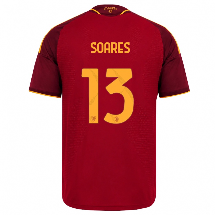 ילדים Jayden Soares #13 אדום זהוב צהוב ג'רזי ביתית 2026/27 חולצה קצרה