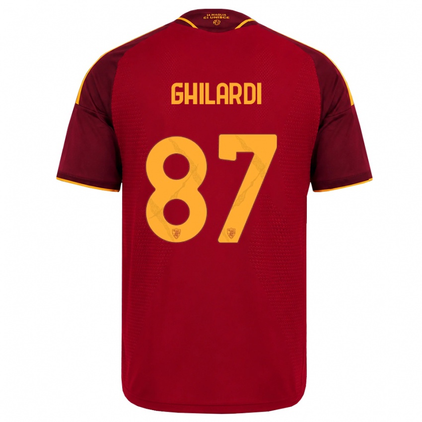 ילדים דניאלה גילרדי #87 אדום זהוב צהוב ג'רזי ביתית 2026/27 חולצה קצרה