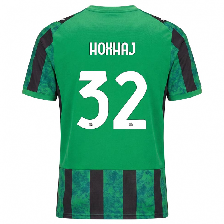 ילדים Kristina Hoxhaj #32 ירוק שחור לבן ג'רזי ביתית 2026/27 חולצה קצרה