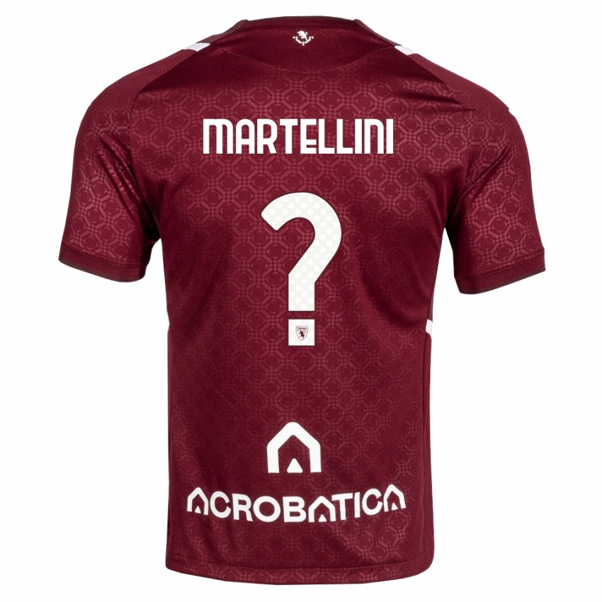ילדים Riccardo Martellini #0 בורדו לבן ג'רזי ביתית 2026/27 חולצה קצרה