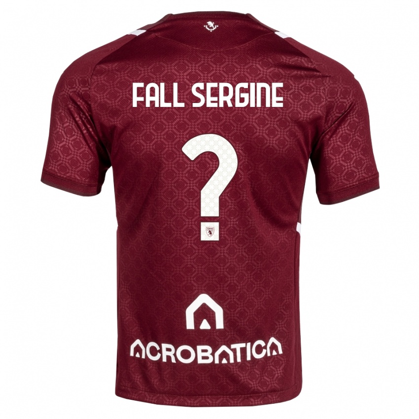 ילדים Fallou Fall Sergine #0 בורדו לבן ג'רזי ביתית 2026/27 חולצה קצרה