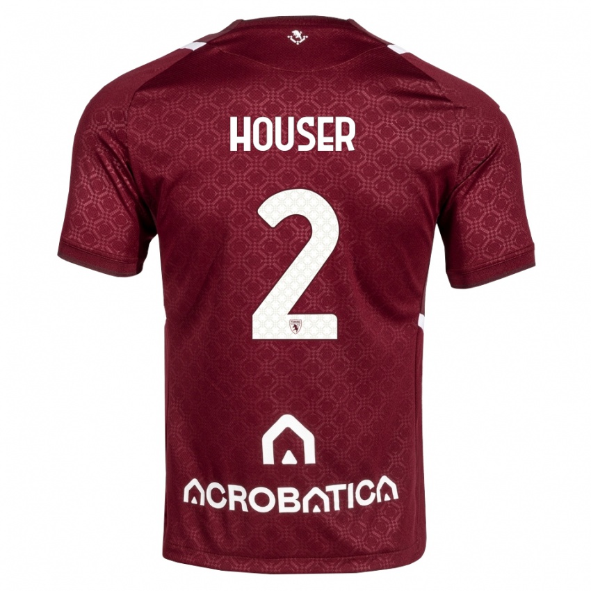 ילדים Matej Houser #2 בורדו לבן ג'רזי ביתית 2026/27 חולצה קצרה