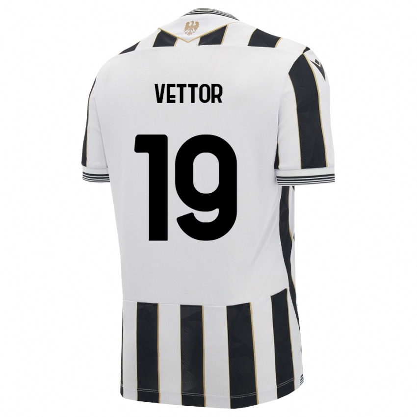 ילדים Marco Vettor #19 שחור לבן ורוד ג'רזי ביתית 2026/27 חולצה קצרה