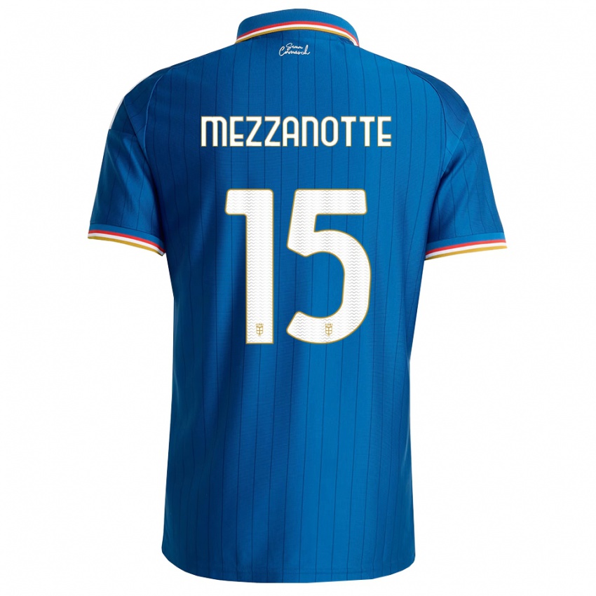ילדים Davide Mezzanotte #15 כחול לבן אדום ג'רזי ביתית 2026/27 חולצה קצרה