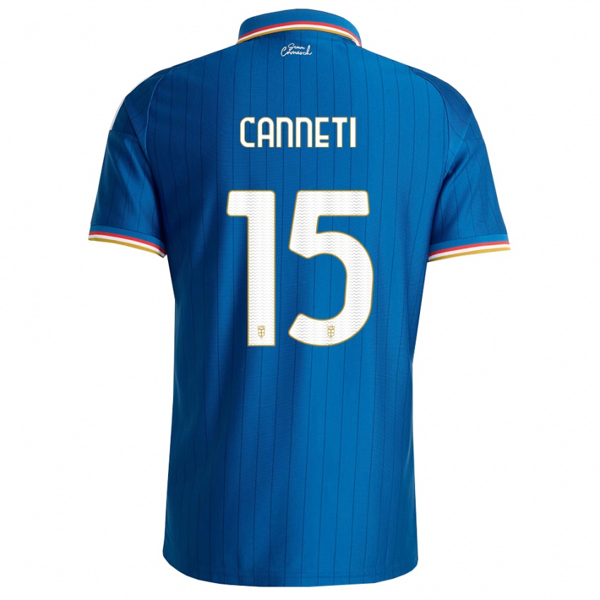 ילדים Jacopo Canneti #15 כחול לבן אדום ג'רזי ביתית 2026/27 חולצה קצרה