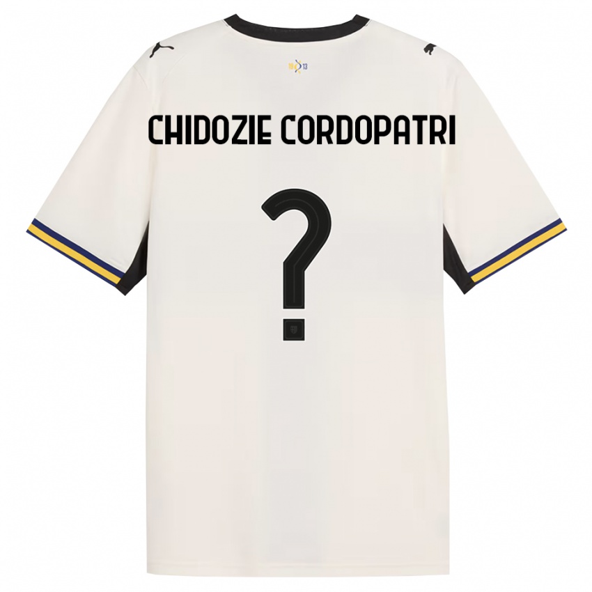 ילדים Mark Chidozie Cordopatri #0 לבן מבריק שחור צהוב ג'רזי ביתית 2026/27 חולצה קצרה