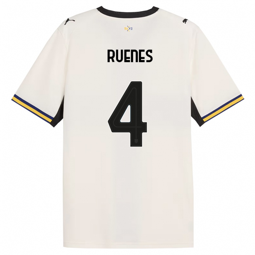 ילדים Roger Ruenes #4 לבן מבריק שחור צהוב ג'רזי ביתית 2026/27 חולצה קצרה