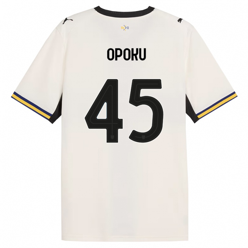 ילדים Mama Opoku #45 לבן מבריק שחור צהוב ג'רזי ביתית 2026/27 חולצה קצרה