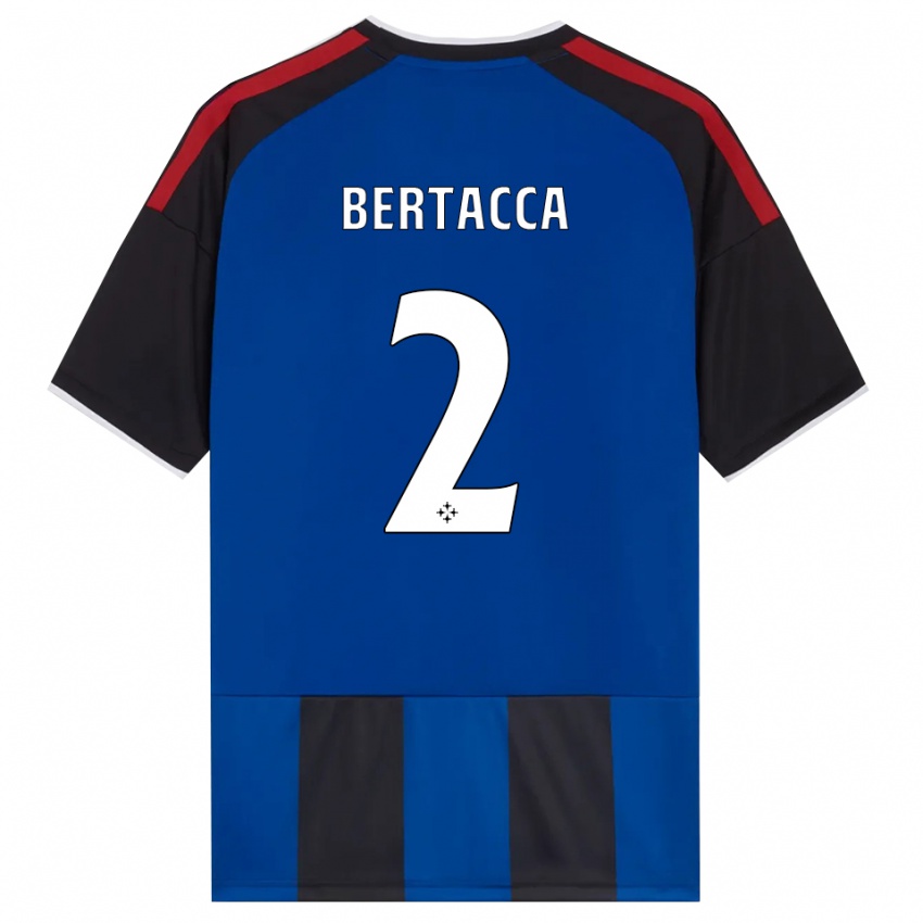 ילדים Samuele Bertacca #2 כחול שחור אדום לבן ג'רזי ביתית 2026/27 חולצה קצרה