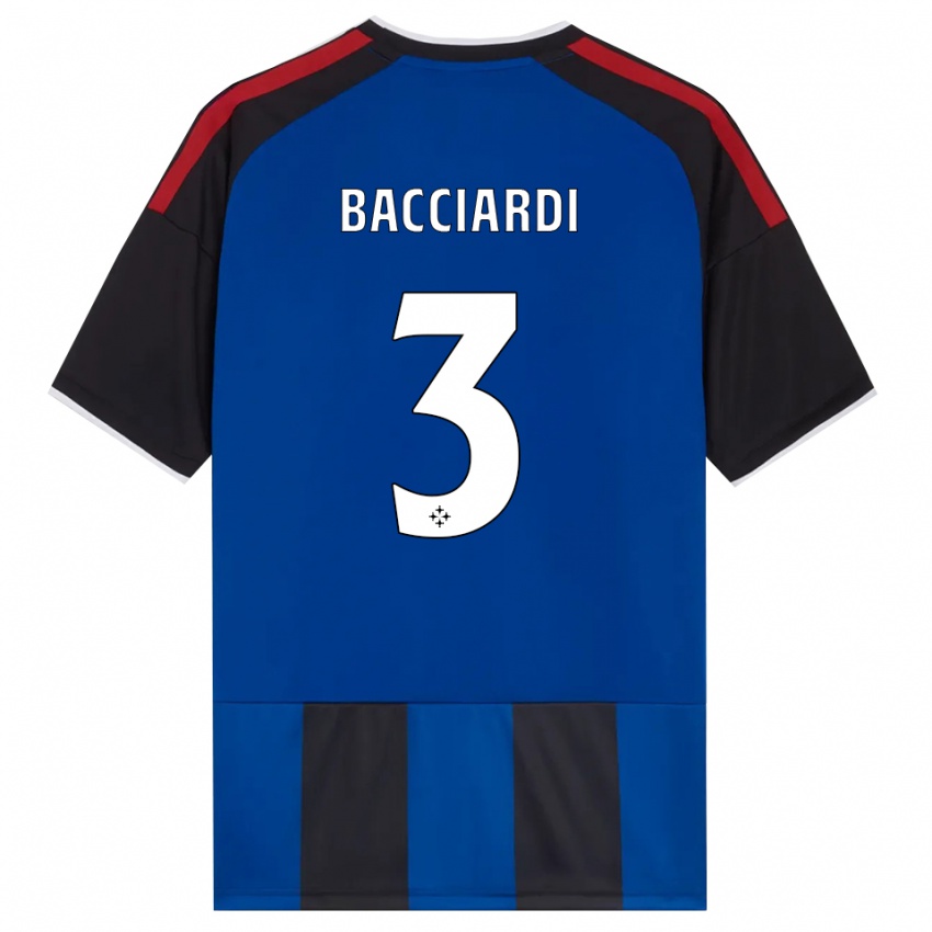 ילדים Lorenzo Bacciardi #3 כחול שחור אדום לבן ג'רזי ביתית 2026/27 חולצה קצרה