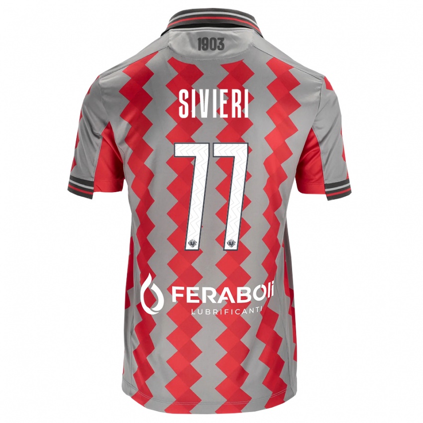 ילדים Lorenzo Sivieri #77 אפור אדום לבן ג'רזי ביתית 2026/27 חולצה קצרה