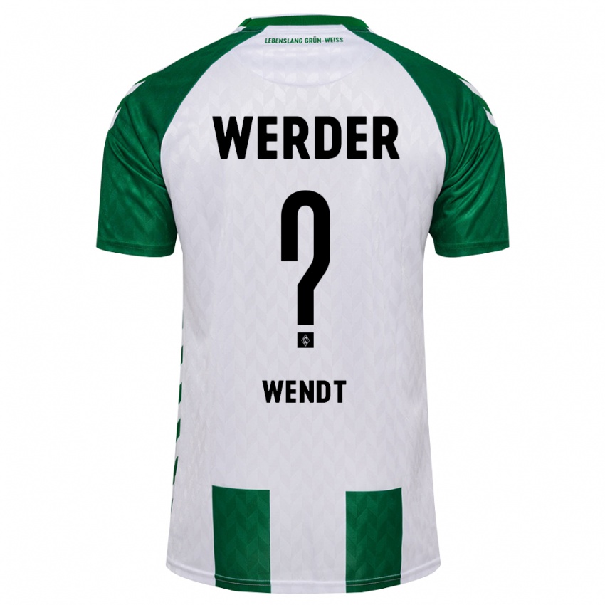 ילדים Maximilian Wendt #0 ירוק לבן ג'רזי ביתית 2026/27 חולצה קצרה