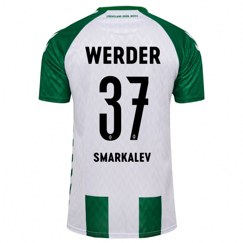 ילדים Stefan Smarkalev #37 ירוק לבן ג'רזי ביתית 2026/27 חולצה קצרה