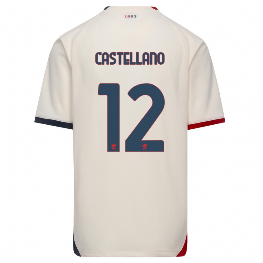 ילדים Cristiano Castellano #12 לבן מבריק אדום הרחק ג'רזי 2026/27 חולצה קצרה