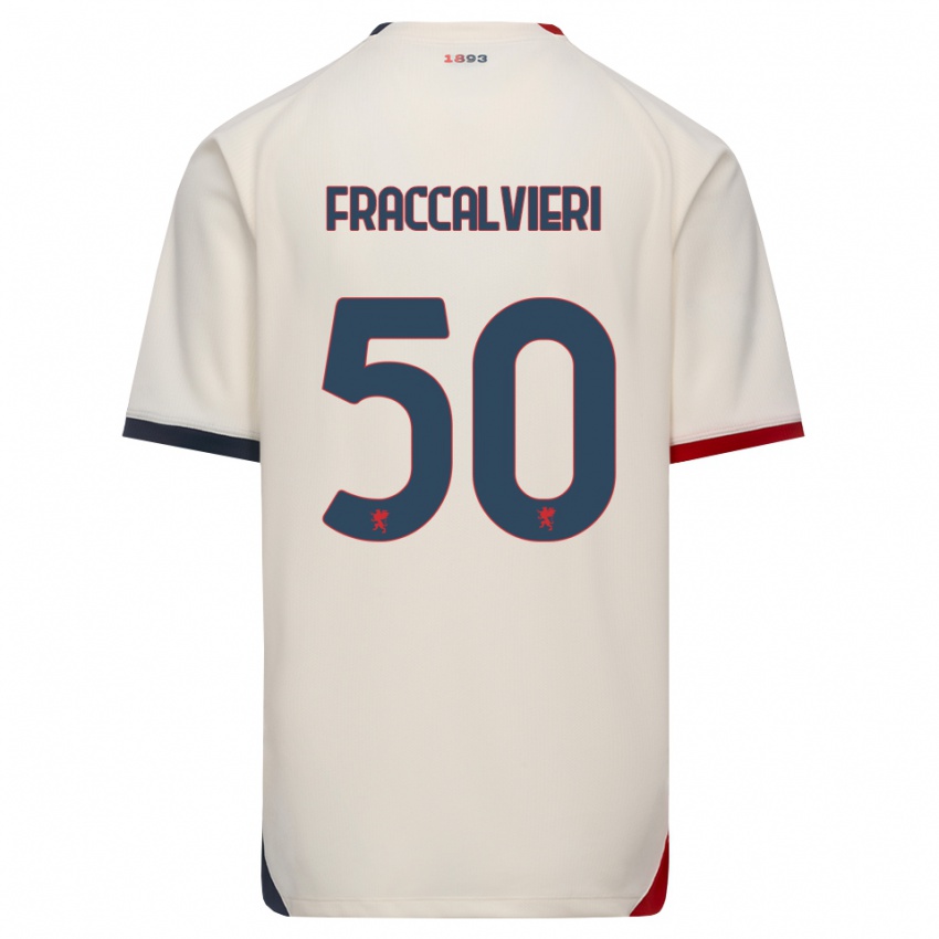 ילדים Michele Fraccalvieri #50 לבן מבריק אדום הרחק ג'רזי 2026/27 חולצה קצרה