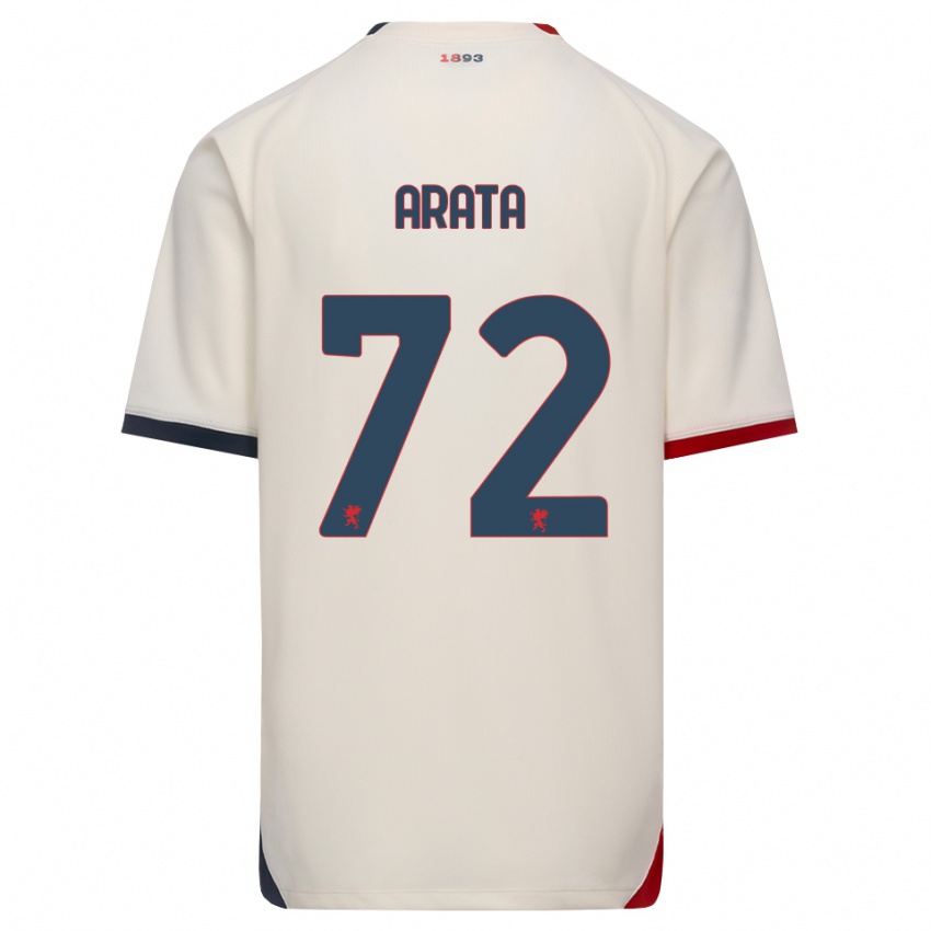 ילדים Stefano Arata #72 לבן מבריק אדום הרחק ג'רזי 2026/27 חולצה קצרה