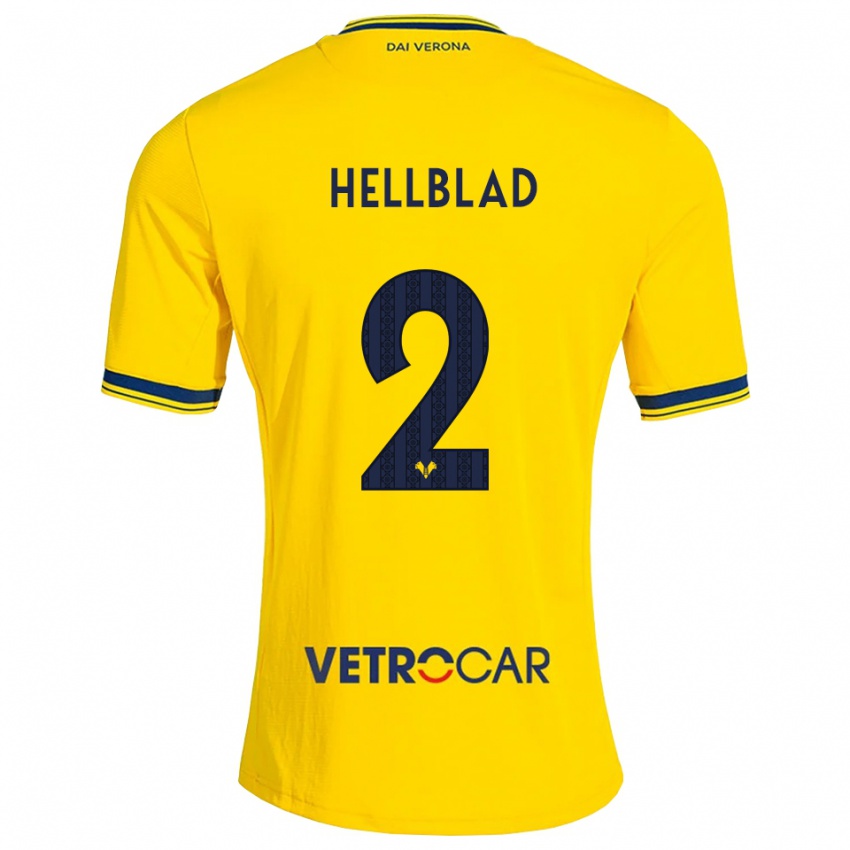 ילדים Loke Hellblad #2 צהוב אדום הרחק ג'רזי 2026/27 חולצה קצרה