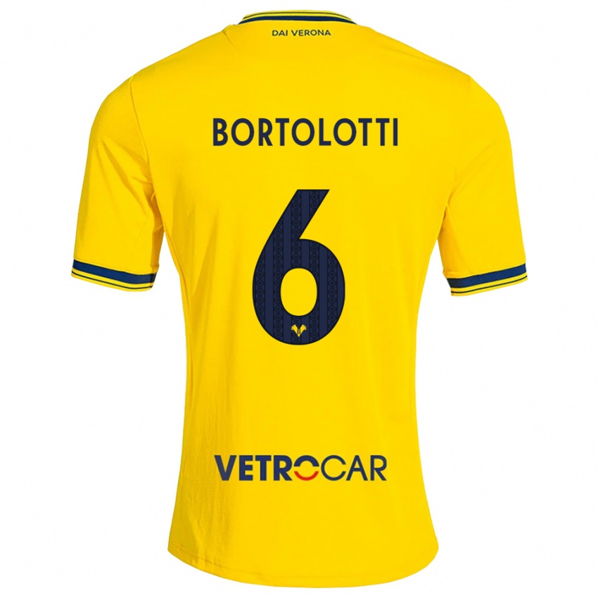 ילדים Marco Bortolotti #6 צהוב אדום הרחק ג'רזי 2026/27 חולצה קצרה