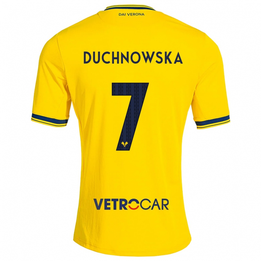 ילדים Martyna Duchnowska #7 צהוב אדום הרחק ג'רזי 2026/27 חולצה קצרה