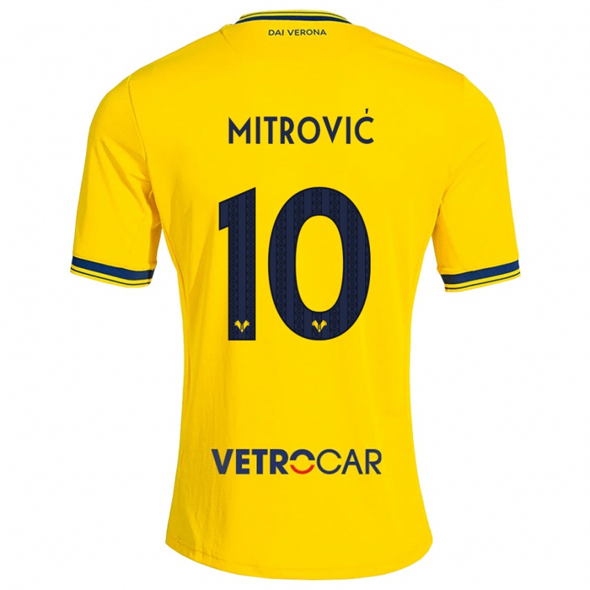 ילדים Stefan Mitrović #10 צהוב אדום הרחק ג'רזי 2026/27 חולצה קצרה