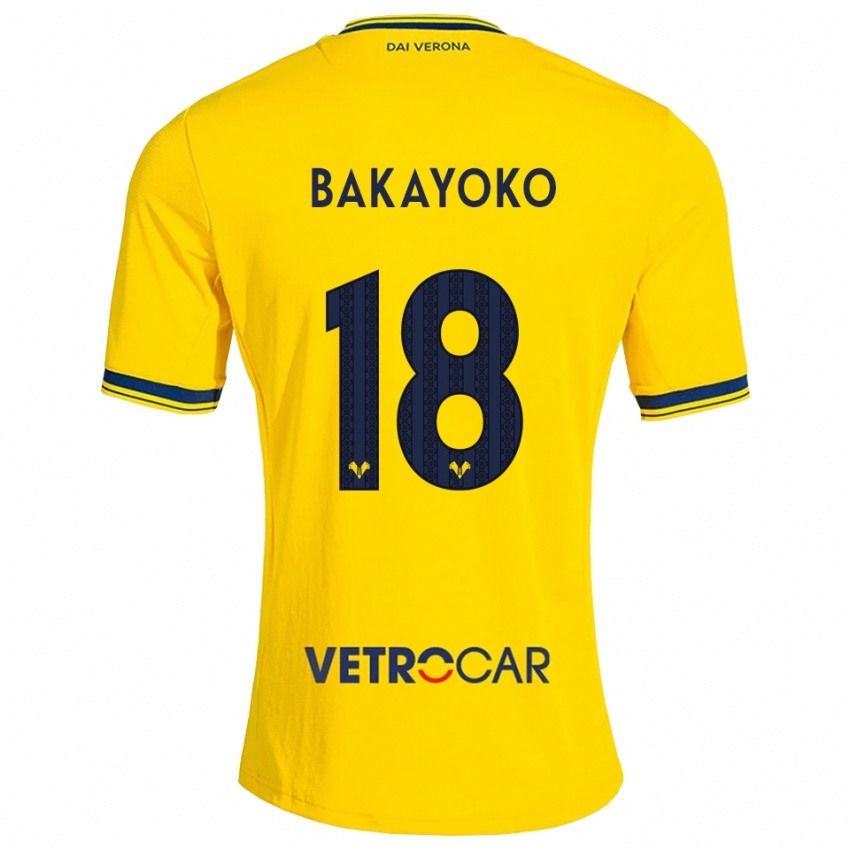 ילדים Dramane Bakayoko #18 צהוב אדום הרחק ג'רזי 2026/27 חולצה קצרה