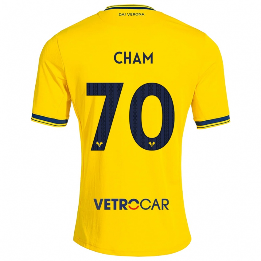 ילדים Fallou Cham #70 צהוב אדום הרחק ג'רזי 2026/27 חולצה קצרה