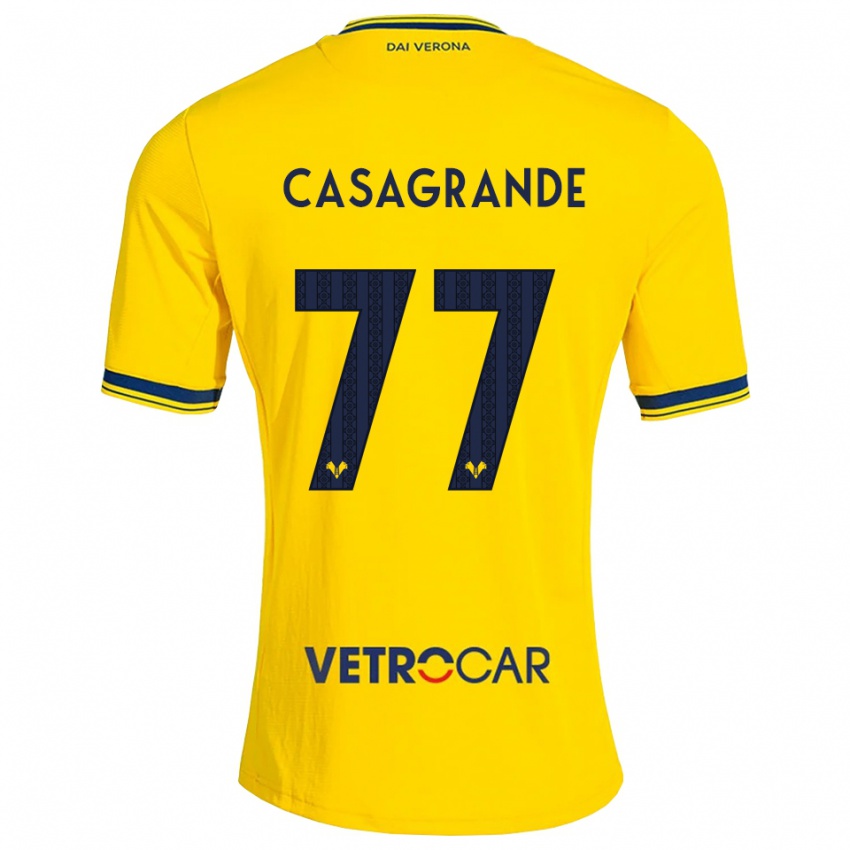 ילדים Tommaso Casagrande #77 צהוב אדום הרחק ג'רזי 2026/27 חולצה קצרה