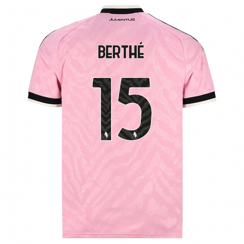 ילדים Sounkalo Berthé #15 ורוד שחור הרחק ג'רזי 2026/27 חולצה קצרה