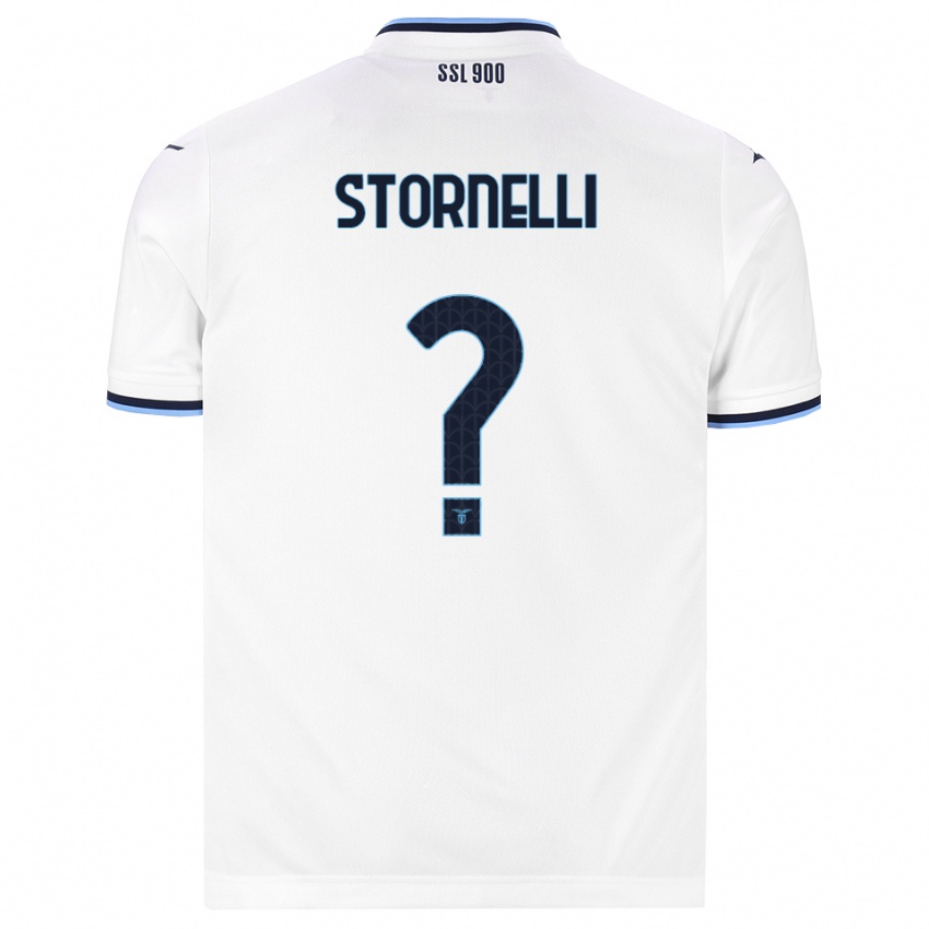 ילדים Matteo Stornelli #0 לבן כחול כהה הרחק ג'רזי 2026/27 חולצה קצרה