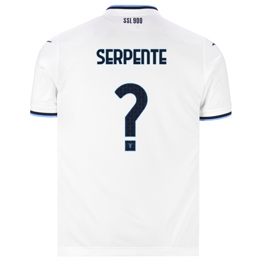 ילדים Fabiano Serpente #0 לבן כחול כהה הרחק ג'רזי 2026/27 חולצה קצרה
