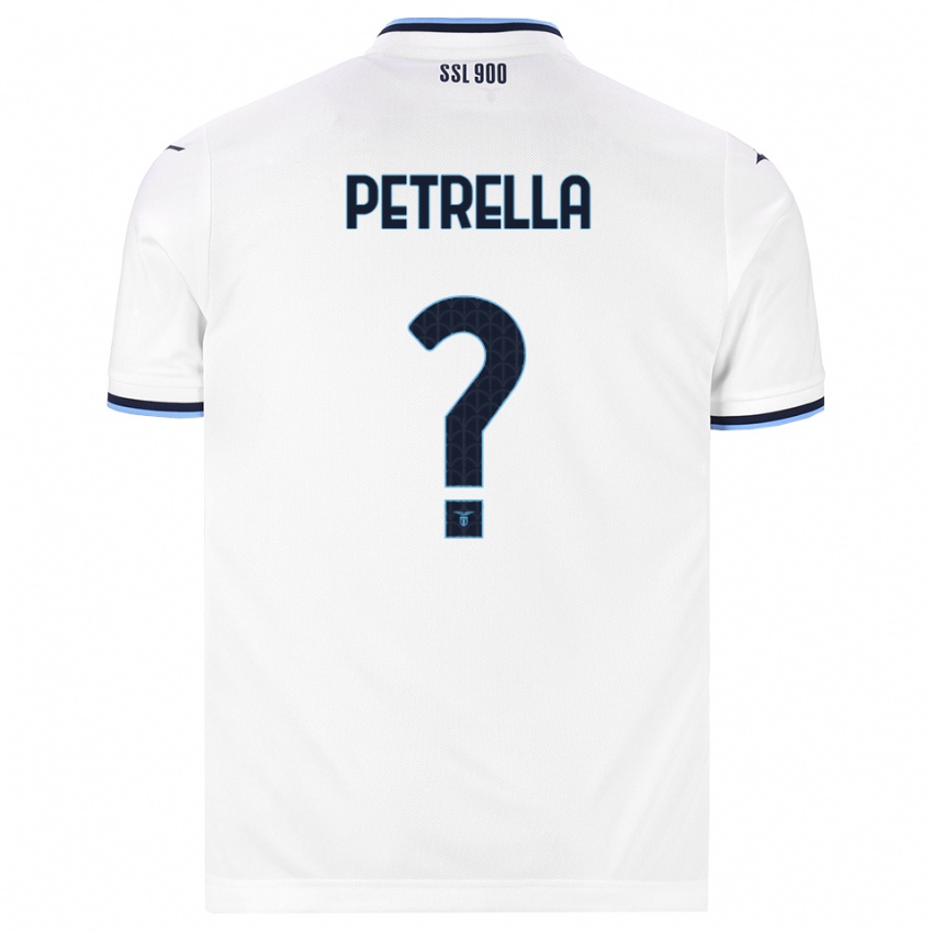 ילדים Anthony Petrella #0 לבן כחול כהה הרחק ג'רזי 2026/27 חולצה קצרה