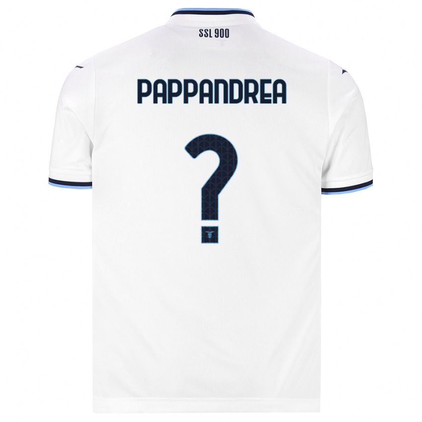 ילדים Filippo Pappandrea #0 לבן כחול כהה הרחק ג'רזי 2026/27 חולצה קצרה
