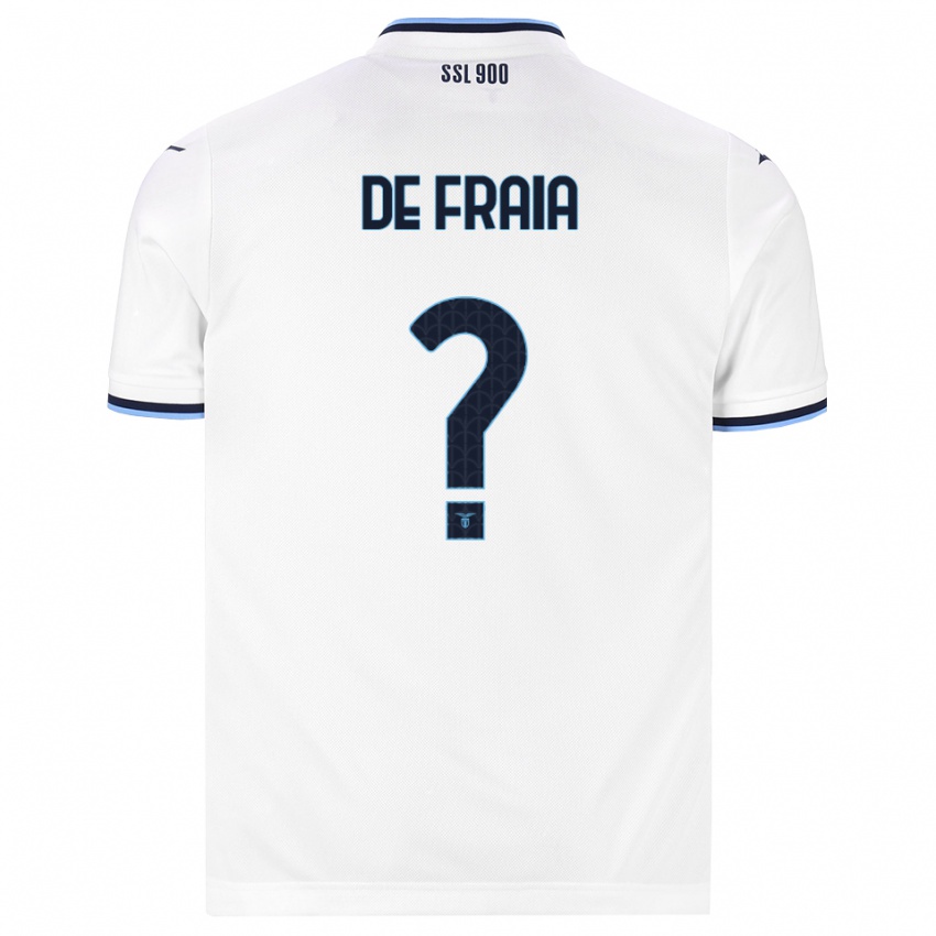 ילדים Davide De Fraia #0 לבן כחול כהה הרחק ג'רזי 2026/27 חולצה קצרה