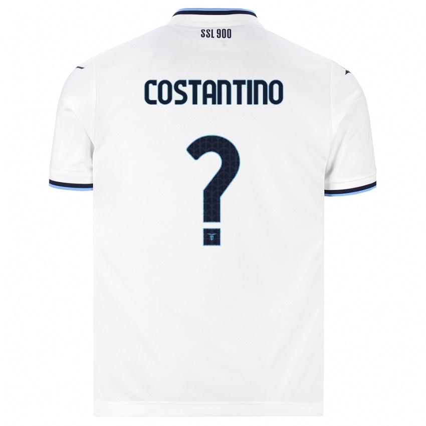 ילדים Davide Costantino #0 לבן כחול כהה הרחק ג'רזי 2026/27 חולצה קצרה