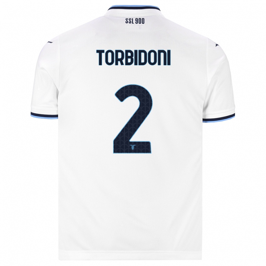 ילדים Marco Torbidoni #2 לבן כחול כהה הרחק ג'רזי 2026/27 חולצה קצרה