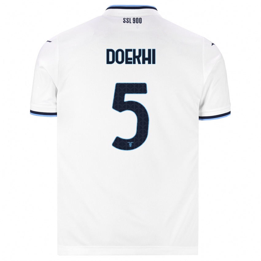 ילדים דנילו דוהקי #5 לבן כחול כהה הרחק ג'רזי 2026/27 חולצה קצרה
