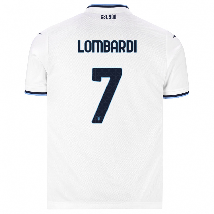 ילדים Pierlorenzo Lombardi #7 לבן כחול כהה הרחק ג'רזי 2026/27 חולצה קצרה