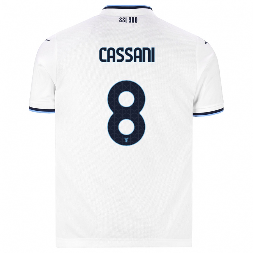 ילדים Matteo Cassani #8 לבן כחול כהה הרחק ג'רזי 2026/27 חולצה קצרה