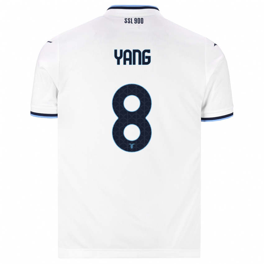 ילדים Lina Yang #8 לבן כחול כהה הרחק ג'רזי 2026/27 חולצה קצרה