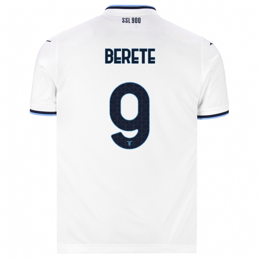 ילדים Moustapha Berete #9 לבן כחול כהה הרחק ג'רזי 2026/27 חולצה קצרה