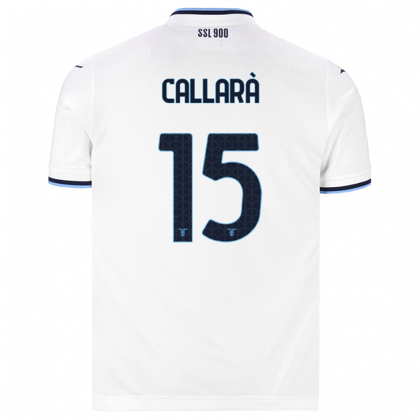 ילדים Nicholas Callarà #15 לבן כחול כהה הרחק ג'רזי 2026/27 חולצה קצרה