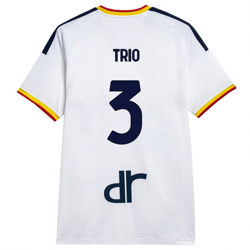 ילדים Stefano Trio #3 לבן צהוב אדום הרחק ג'רזי 2026/27 חולצה קצרה