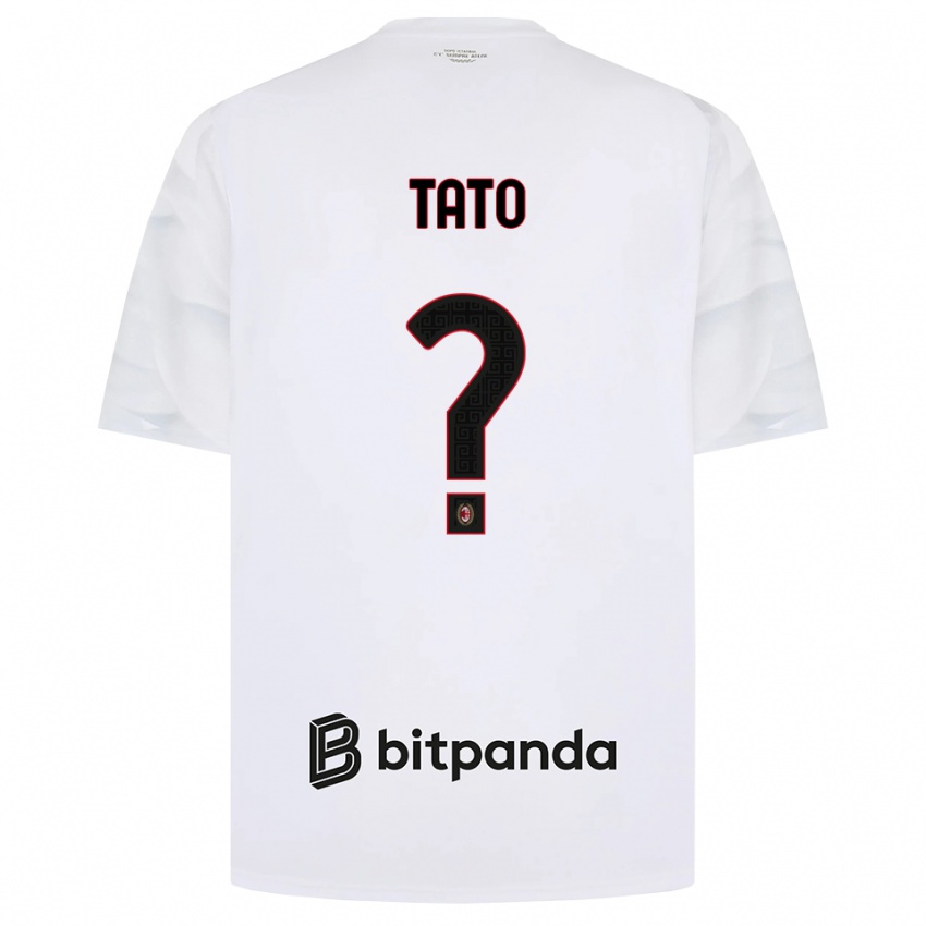 ילדים Adrien Tato #0 לבן אדום שחור הרחק ג'רזי 2026/27 חולצה קצרה
